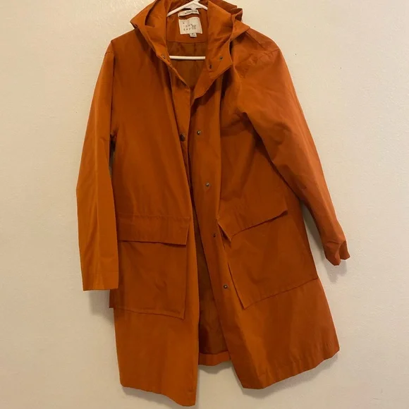 a new day Women's Orange raincoat Trench Coat - Picture 1 of 5
